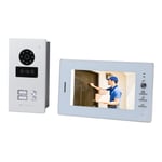 EU Plug Wired Video Doorbell System 7 Inch Color HD Screen Visual Intercom