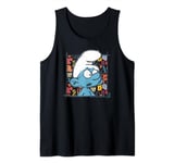 The Smurfs Brainy Alphabet Background Tank Top