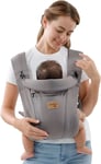 Vrbabies Baby Carrier from Newborn, Ice Silk Baby Sling with Adjustable Belt &