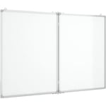 Vidaxl - Tableau blanc magnétique pliable 100x80x1,7 cm aluminium