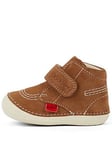 Kickers Softer Hi Baby Sued B Tan, Brown, Size 2 Younger