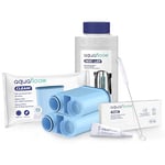 Aquafloow Kit d'Entretien pour Machine à Espresso Philips, Saeco | 2x Filtres à Eau de Rechange AquaClean, Pastilles de Nettoyage 10x2g, Détartrant 250ml, Brosse de Nettoyage, Graisse