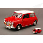 FR- MotorMax MINI COOPER 1969 RED/WHITE 1:18 - MTM73113R