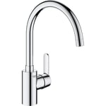 Mitigeur de cuisine - GROHE Get - Chromé - Bec en C - Bec Haut - Rotation 150°