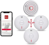 SAFE TECH Smoke Alarms, Interlinked Smoke and Heat Alarm Scotland Bundle, 10 &