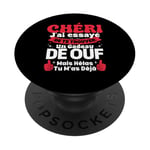 Chéri J'ai Essayé De Te Trouver Cadeau Saint Valentin Amour PopSockets PopGrip Adhésif