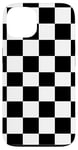 iPhone 13 Black and White Checkered Plaid Checkerboard Pattern Case Case