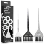 FRAMAR Hair Dye Brush Set – Hair Colour Brush For Hair Bleach Kit, Hair Tint Brush For Hair Lightener, Highlights Hair Dye Kit, Tinting Brush For Root Touch Up, Hair Highlighting Kit – 3 Pack Glitter