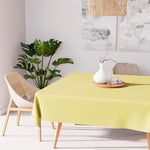 Soleil d'ocre, Alix Nappe carrée Anti-tâches, Polyester, Vert Citron, 180x180 cm