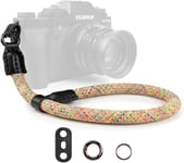 Dragonne Appareil Photo,Dragonne de Poignet pour Appareil Photo Sangle Poignet Appareil Photo pour Sony A6000 A6400 A6700 A7IV Canon eos Nikon Fujifilm-Vert Camouflage