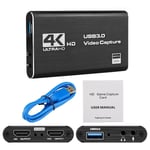 Nku 4K 1080P 60 Hz Videon Sieppauskortti Silmukkaliitännällä Pöytätietokoneelle Kannettavalle Pc:Lle Xbox Gaming Live Streaming Meeting Usb 3.0 Hd -Tallennin