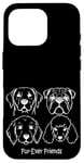 iPhone 16 Pro Dog Face Breeds Fur-Ever Friends Cute Puppy Pet Lover Case