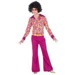 Boland - Costume Hippie Groove pour hommes, 3 pièces, costume de carnaval pour fête à thème, Halloween ou carnaval, Flower Power