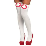 Boland - 02254 Chaussettes auto-serrant Nurse pour adultes, blanc/rouge, taille unique