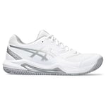 ASICS Femme Gel-Dedicate 8 Clay Sneaker, White/Pure Silver, 40.5 EU