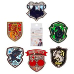 Loungefly WB HARRY POTTER STAINED GLASS BLIND PIN SET - Logo - Harry Potter - Blind Box Enamel Pins - Cute Collectable Novelty Brooch - For Backpacks & Bags - Gift Idea - Official Merchandise