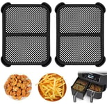 2 Pièces Anti-éclaboussures Accessoires pour Air Fryer Ninja, Reusable Silicone Air Fryer Accessoires Compatible avec Ninja Foodi AF400EU & AF451EU, Efficacement les éclaboussures de Graisse