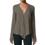 Women'S Shirt Fashion Women Blouses Elegant Top Women'S Blouse Shirts Plus Size Chic Female Tunic Ladies Long Sleeve White Clothing-Army_Green_Blouse_4Xl