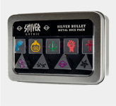 Shiver RPG: SHIVER Gothic- 'Silver Bullet' Metal Monster Archetype Dice Pack