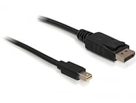 DELOCK – Cable Mini Displayport 1.2 male to Displayport male, black (82698)