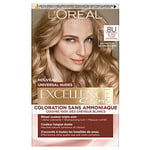 L'Oréal Paris - Kit de Coloration Permanente Cheveux - Sans Ammoniaque - Couvre 100% des Cheveux Blancs - Excellence Crème Universal Nudes - Nuance : Blond Clair Universel (8)