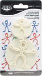PME 2-Piece Large/Small Pop It Stick Figure Shaped Mould for Cake Decorating, Off-White, 1.6 x 9.1 x 16 cm