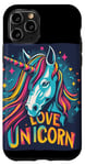 Coque pour iPhone 11 Pro Costume de licorne Pretty Love