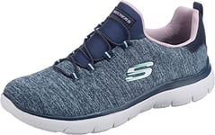 Skechers Femme Summits-Quick Getaway Baskets, Bleu, 40 EU