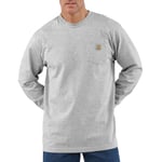 Carhartt Henley Långärmad T-Shirt Herr Heather Grey XXL