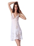 MIYAA Valentine's Day Sexy Lingerie,Women‘s Sexy Lingerie sets Babydoll splice Lace V neck Nightwear Sleepwear Nightgown Nightwear Chemise Nightdress Halter See-Through Strap dress,L