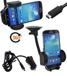 Car Mount 360° Rotation + 12-24V Car Charger for Samsung Galaxy XCover 6 Pro