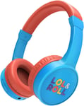 LOL&Roll Pop Kids Bluetooth Headphones (Auriculaires sans fil pour enfants Music Share,Bluetooth 5.1,85 dB Volume Limit,Mic) - Bleu(Q1248)