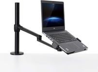 Thingy Club Single Arm Laptop Mount, Desk Mount Stand for Black 