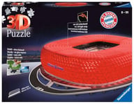 Ravensburger - Puzzle 3D Building - Stade Allianz Arena illuminé - A partir de 8 Ans - 216 pièces numérotées à Assembler sans Colle - Accessoires de Finition Inclus - 12530