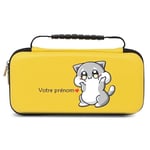 Etui pochette Switch lite jaune chat kawaii personnalisee