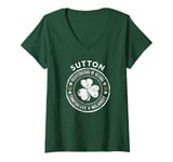 Womens Sutton Irish Family Name V-Neck T-Shirt