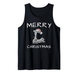 Merry Christmas Electric Scooter Santa Hat Holiday Tank Top