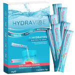 Hydravive® Rehydration Electrolytes Powder - High Strength Vitamin C and All 8 B Vitamins: B1, B3, B5, B12 Supplement Sachet Drink - Effervescent Electrolyte Hydration Tablets - 7 Pack Watermelon