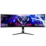 X= XEXUL49V2 49" LED IPS 144Hz 1440p 1ms Curved Widescreen USB-C Monitor with Speakers