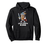 Cold Brew Coffee King Funny Drink Illustration Pullover Hoodie