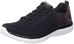 Skechers Femme Virtue Basket, Noir/Rose, 40 EU