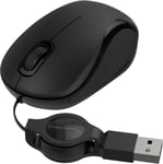 SABRENT Souris Filaire, Petite Souris d'ordinateur, Mini Souris avec câble USB, Optique (1200 DPI) pour PC, Gaming, Ordinateur de Bureau, Mac, Laptop, mackbook (MS-OPMN)