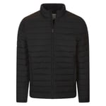 Doudoune coupe droite Jack & Jones noire matelassée col montant zippé