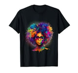 Afro Hair Afro American African Black Woman T-Shirt