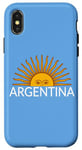 Coque pour iPhone X/XS Drapeau de l'Argentine - Soleil de l'Argentine - Maillot de sport