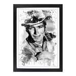 Big Box Art Clint Eastwood (1) V3 Framed Wall Art Picture Print Ready to Hang, Black A2 (62 x 45 cm)