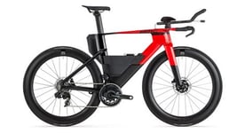 Velo de triathlon bmc speedmachine 01 two sram force etap axs 12v 700 mm rouge neon noir carbon 2024