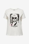 Only Carmakoma - T-shirt carNewmarilyn SS Reg Tee Lcs Jrs - Vit