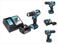 Makita DHP 487 RT1 akkuiskuporakone 18 V 40 Nm ja akku 5,0 Ah sekä laturi