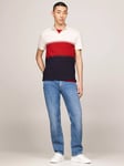 Tommy Hilfiger Colour Block Regular Polo Shirt, Dark Magma